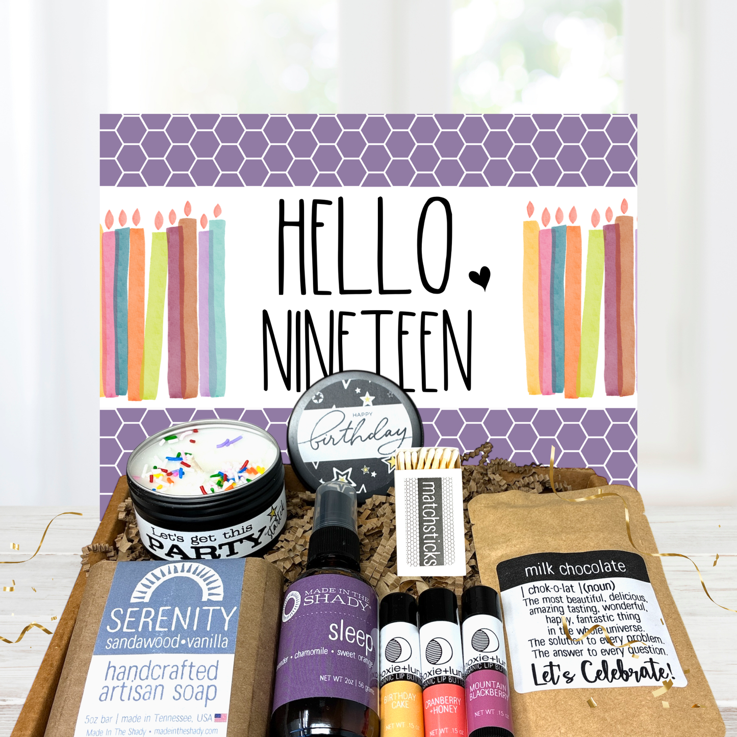 Hello Teen Girl Birthday Gift Box | Personalized Natural Self Care Gift *PICK BIRTHDAY YEAR*