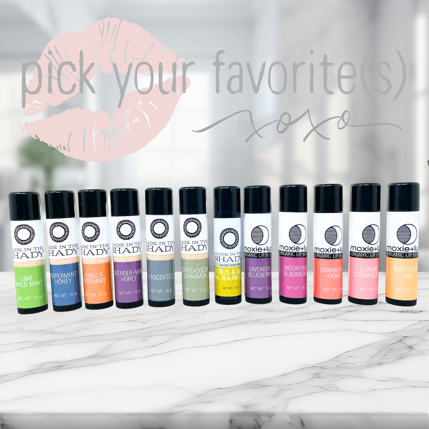 Organic Lip Balm Singles • Goodbye Dry, Chapped Lips • (Free Shipping w/ $25 Purchase)