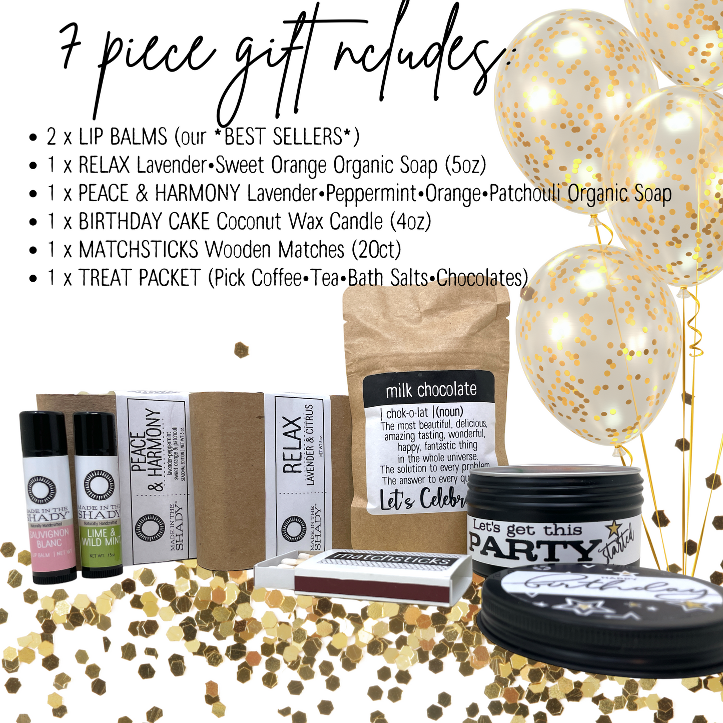 40th Birthday All Natural Self Care Pamper Package (7PC)