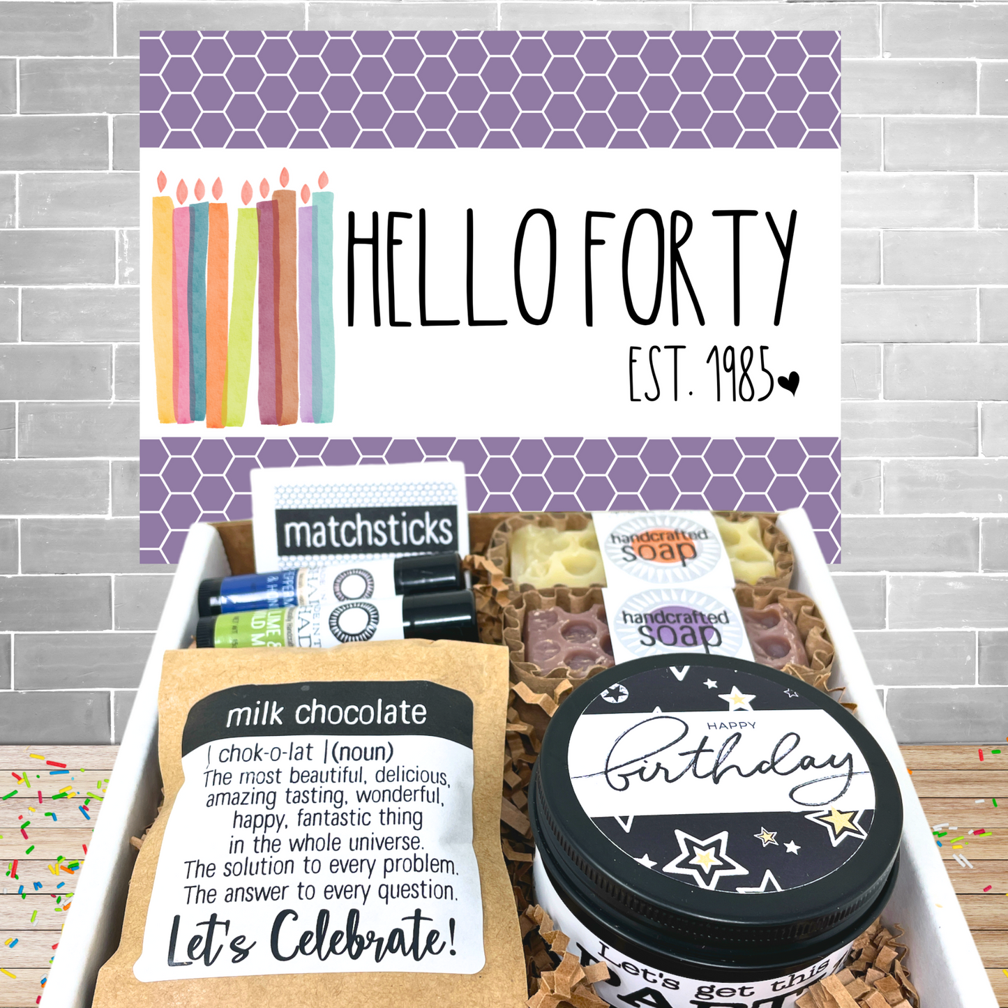 40th Birthday All Natural Self Care Pamper Package (7PC)