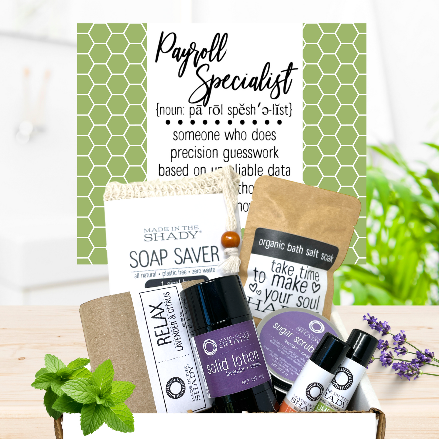 Payroll Specialist All Natural Pamper Care Package Gift (7PC)