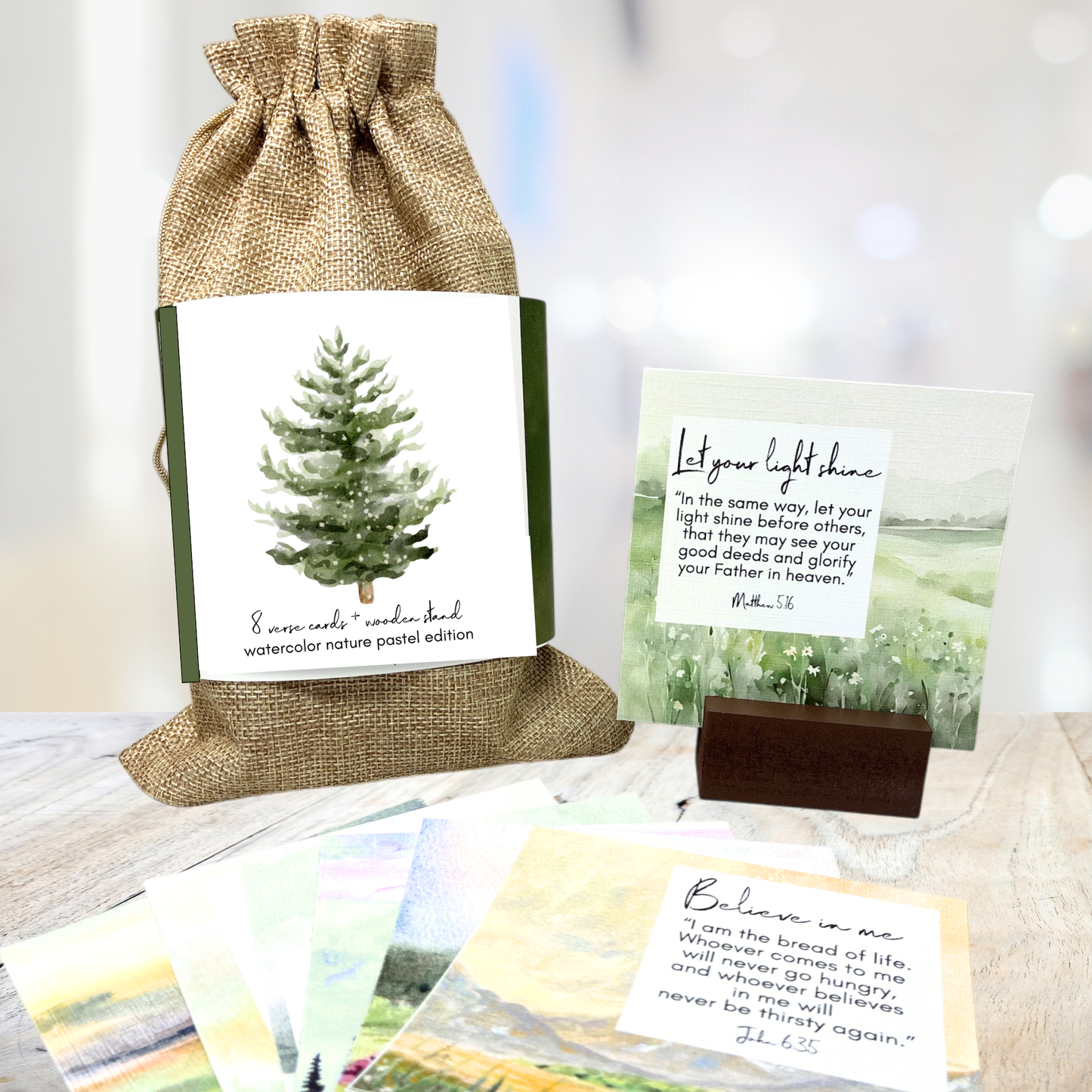 Watercolor Scripture Card Gift Set • Nature Edition - OR - Bold + Bright (8pack)