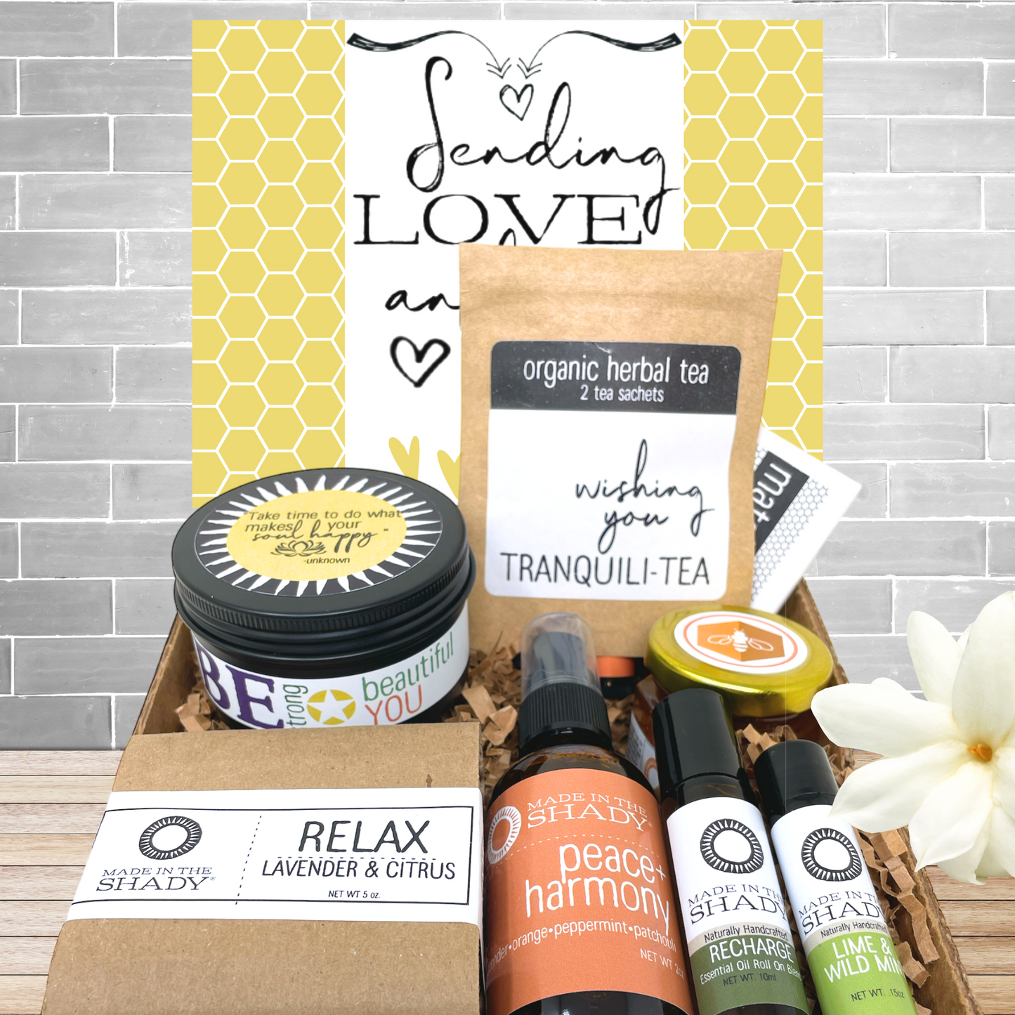 Sending Hugs and Love Gift Box Comfort Care Package for Her • Comfort Care Package (8PC)