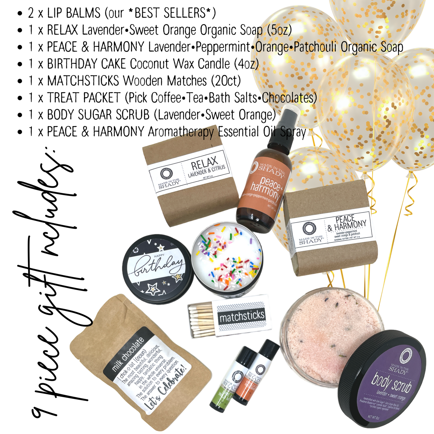 50th Ultimate Birthday Gift Self Care Package (9PC)
