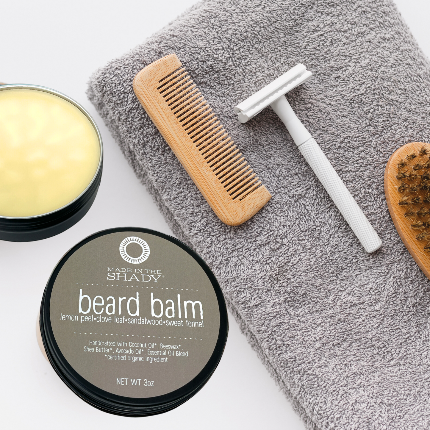 Natural Beard Balm • Strong & Bright (3oz)