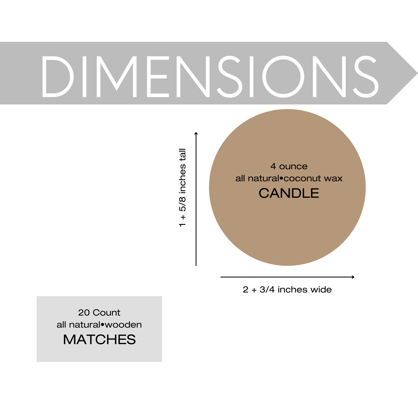 Coconut and Lemongrass Coconut Soy Candle with Wooden Matches (4 oz)