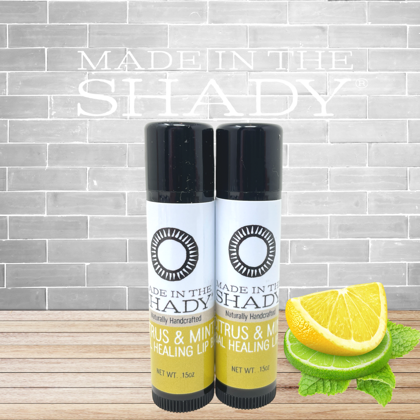 Citrus Mint Herbal Healing Lip Balm with Lysine: 2 Pack • FREE SHIPPING