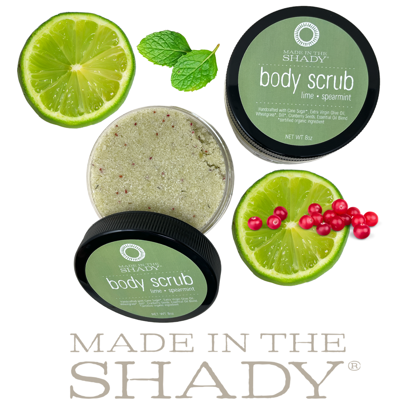 Cranberry Lime Mint Mojito Sugar Body Scrub (5oz)