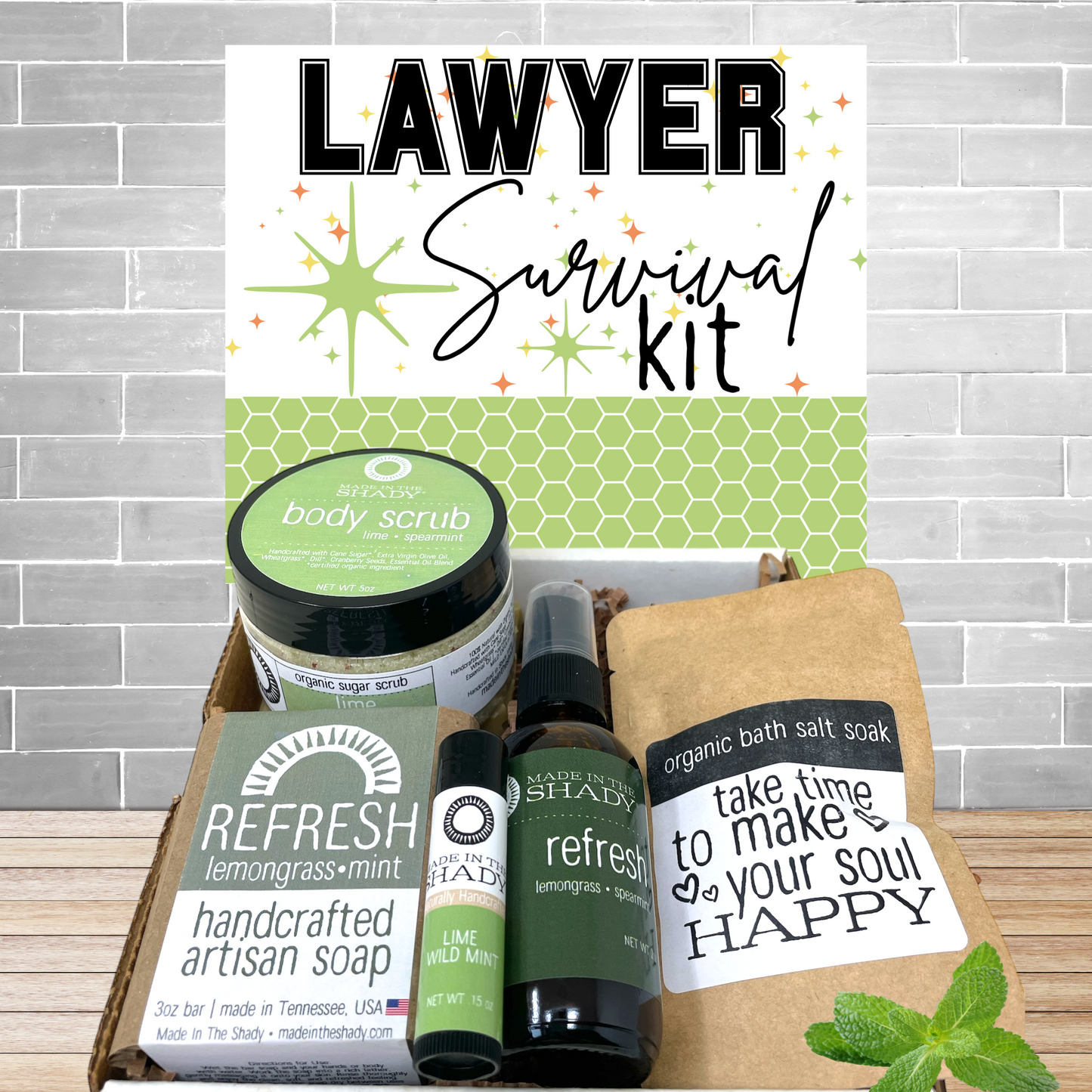 Lawyer Survival Kit – New Lawyer Gift, Law School Graduate Care Package, All Natural Attorney Essentials