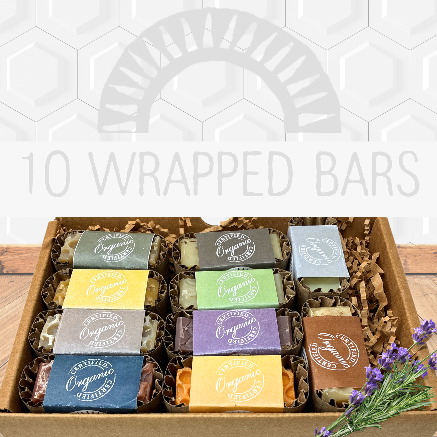 The LOAF: 10 Wrapped Handcrafted Natural Soap Bars