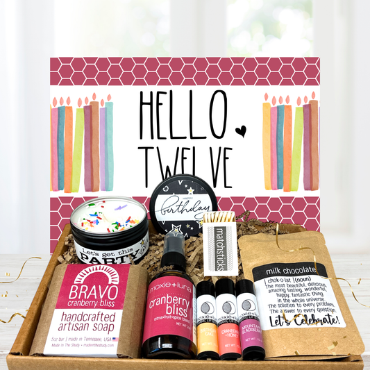 Hello Twelve (12) Tween Girl Birthday Gift Box (8pc)