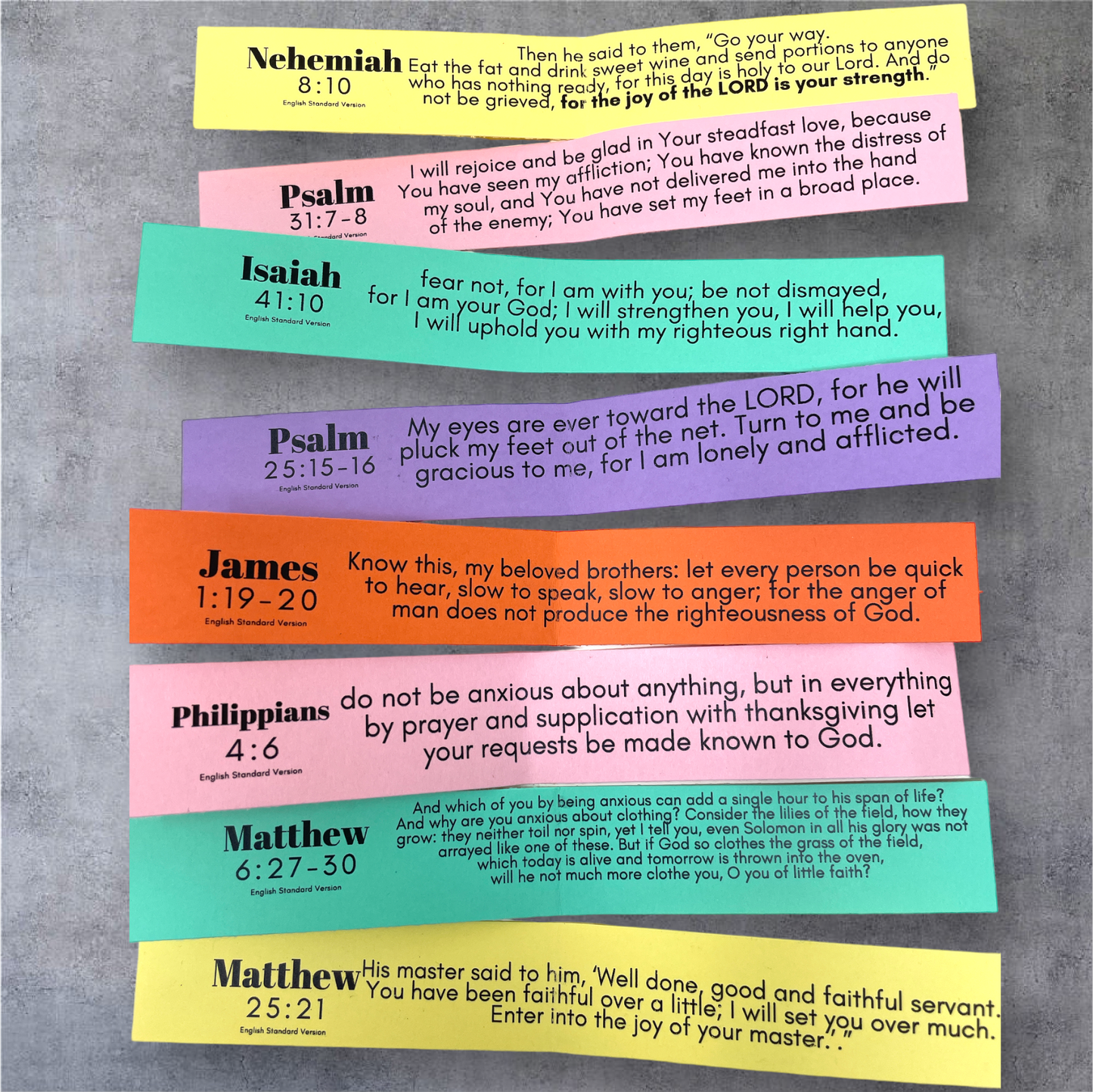 Scripture Jar: Color Coded Bible Verses for Feelings and Emotions *GIFT WRAPPED*