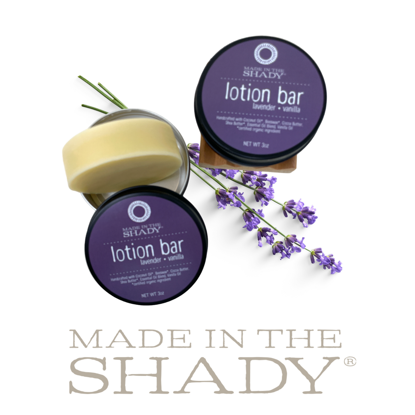 Lavender Vanilla Solid Lotion Bar (3oz)