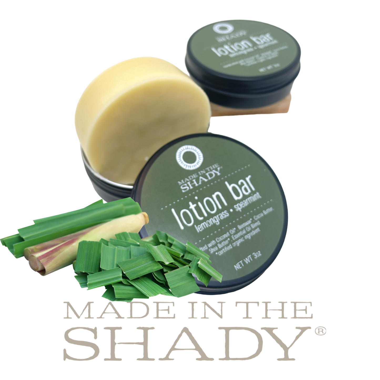 Lemongrass Spearmint Solid Lotion Bar (3oz)