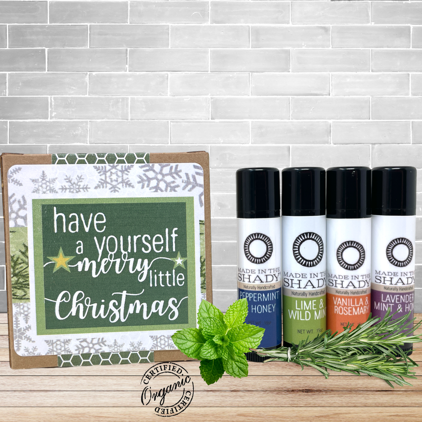 Organic Christmas Lip Balm Gift Set (4-Pack)• GIFT READY! •