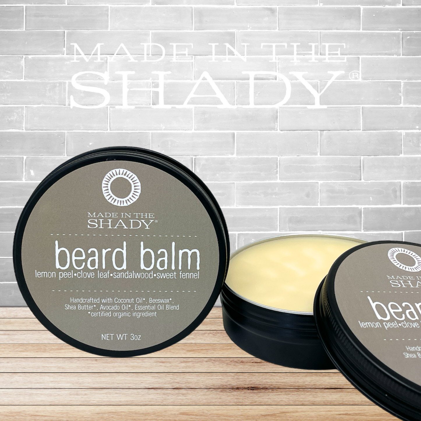 Natural Beard Balm • Strong & Bright (3oz)