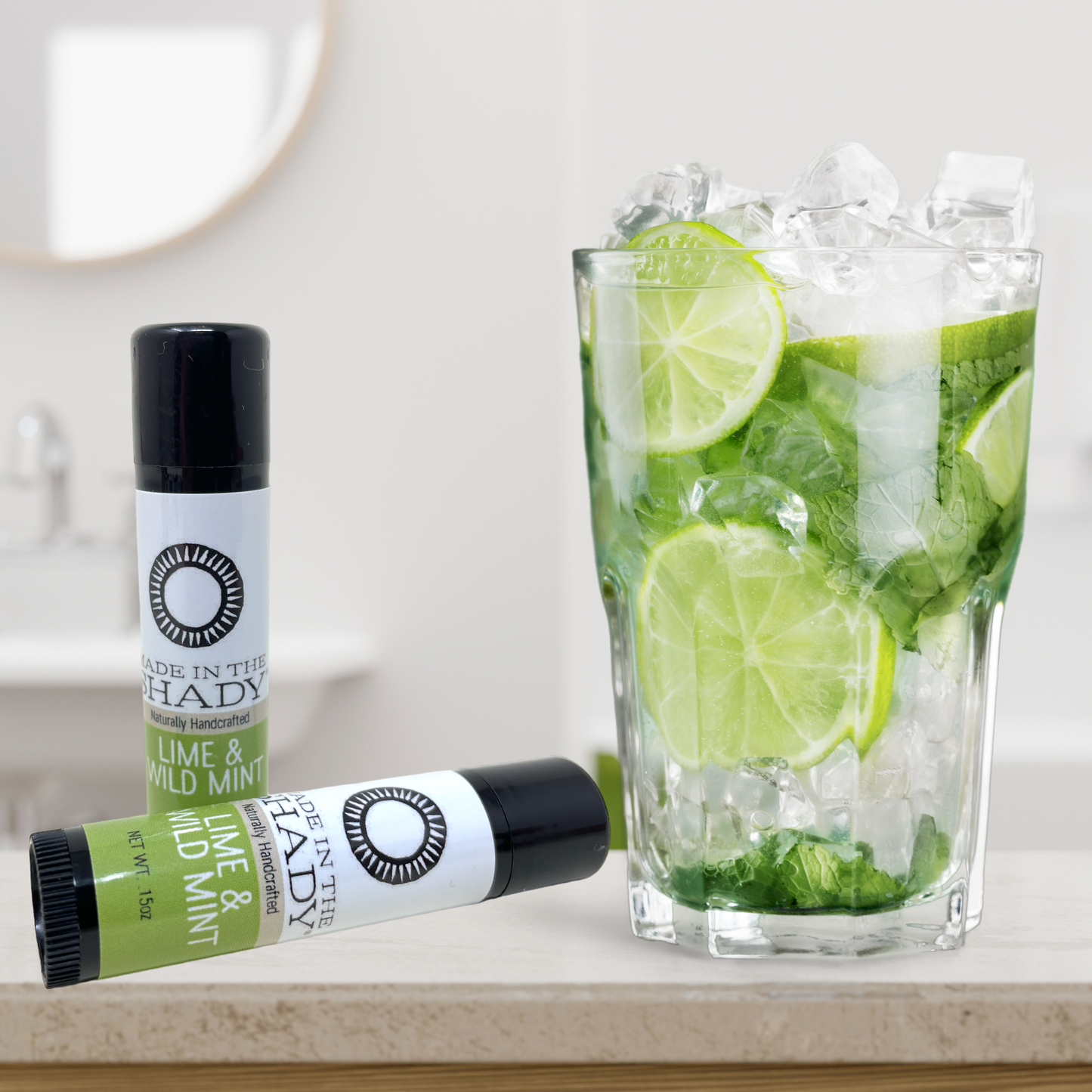 Lime Mint Mojito Organic Lip Balm: 2 Pack