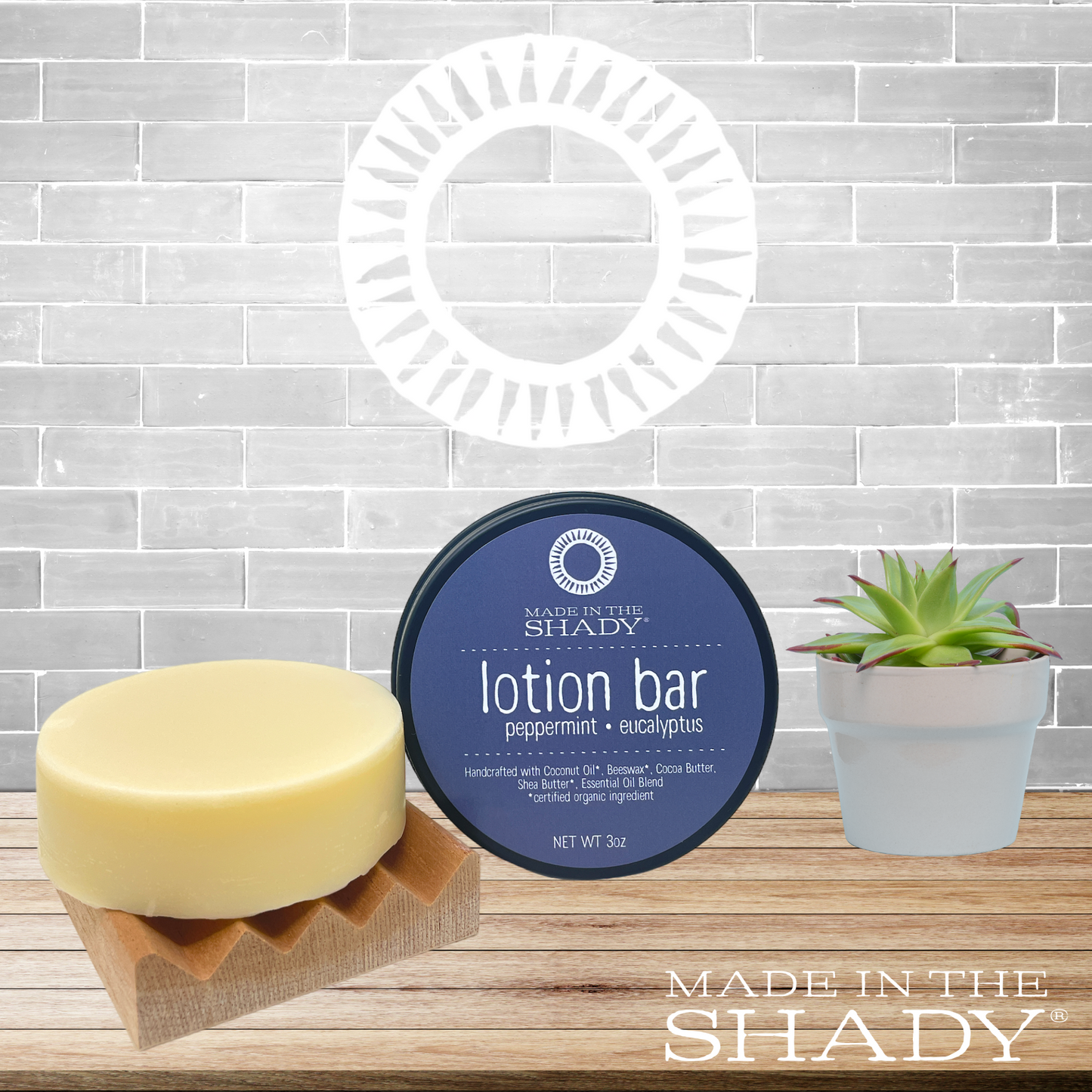 Peppermint Eucalyptus Solid Lotion Bar (3oz)