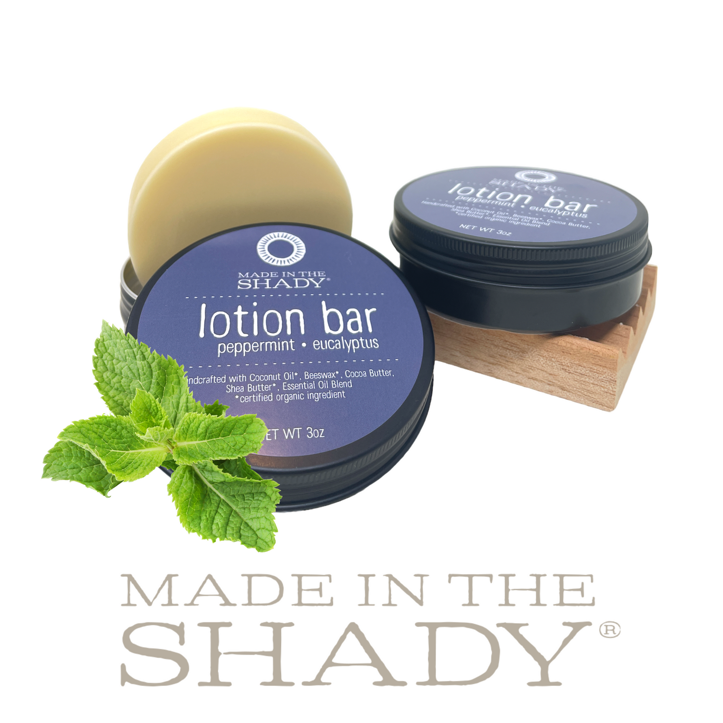 Peppermint Eucalyptus Solid Lotion Bar (3oz)