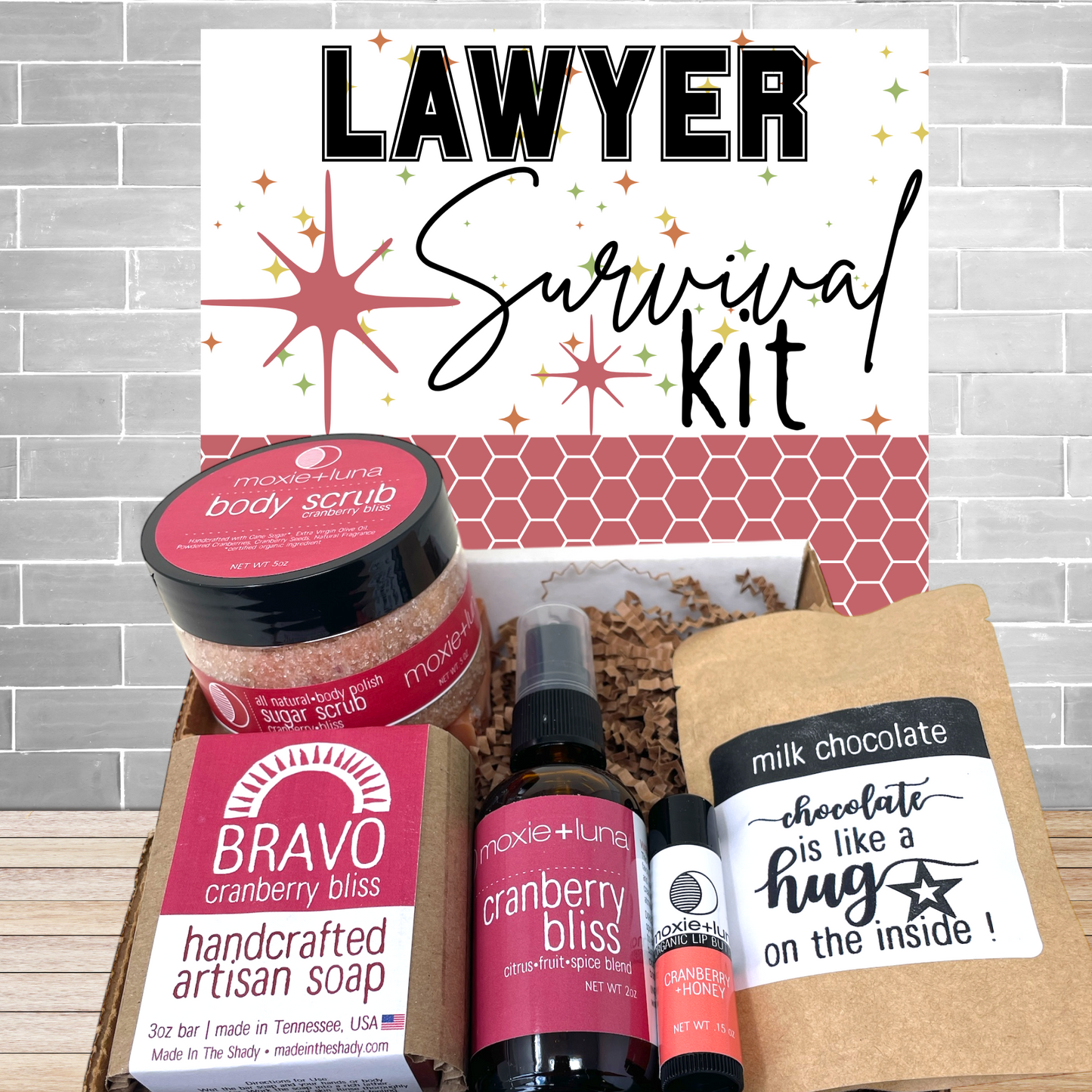 Lawyer Survival Kit – New Lawyer Gift, Law School Graduate Care Package, All Natural Attorney Essentials