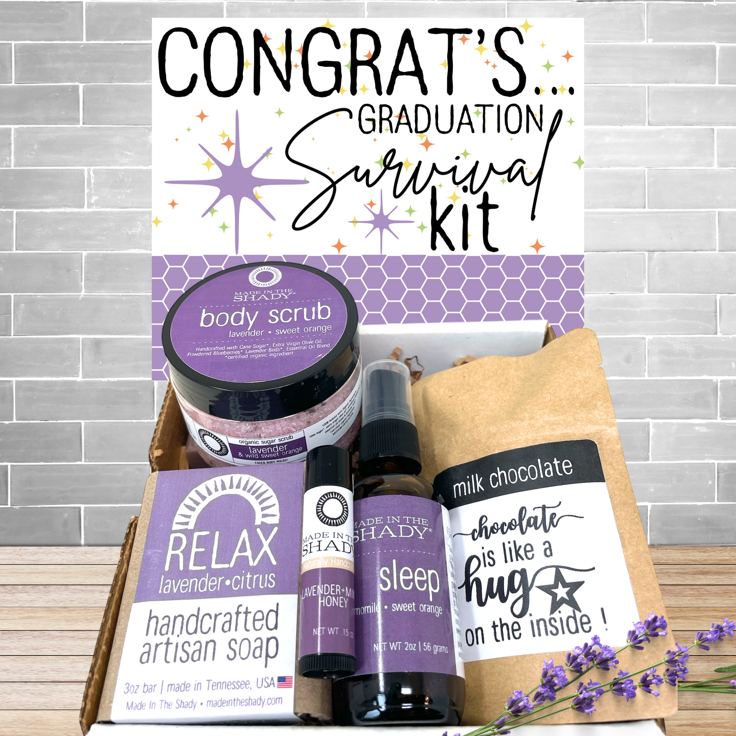 Graduation Survival Kit Care Package•  WRAPPED