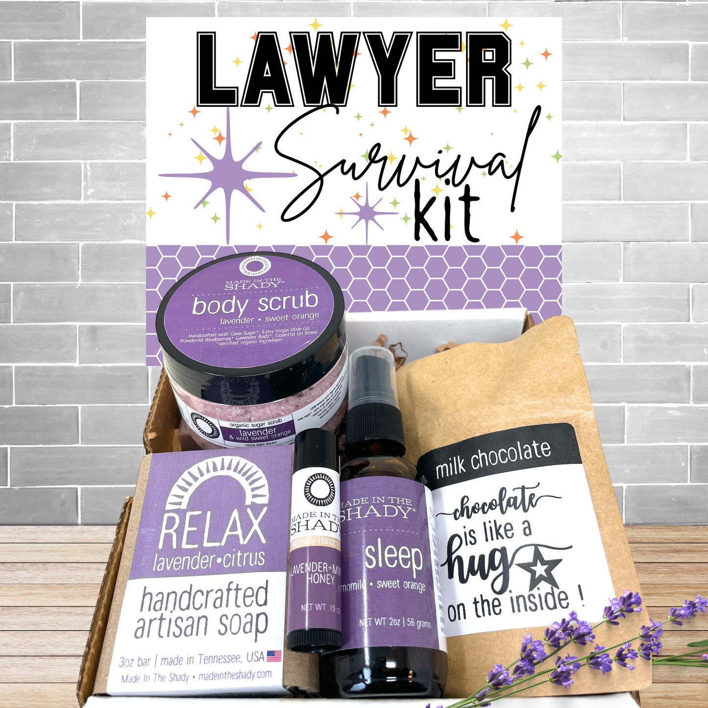 Lawyer Survival Kit – New Lawyer Gift, Law School Graduate Care Package, All Natural Attorney Essentials