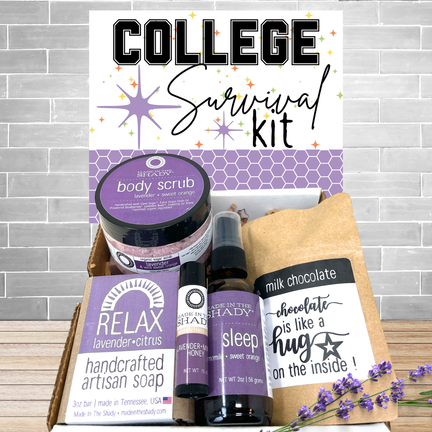 College Survival Kit Care Package – Wellness Gift Box