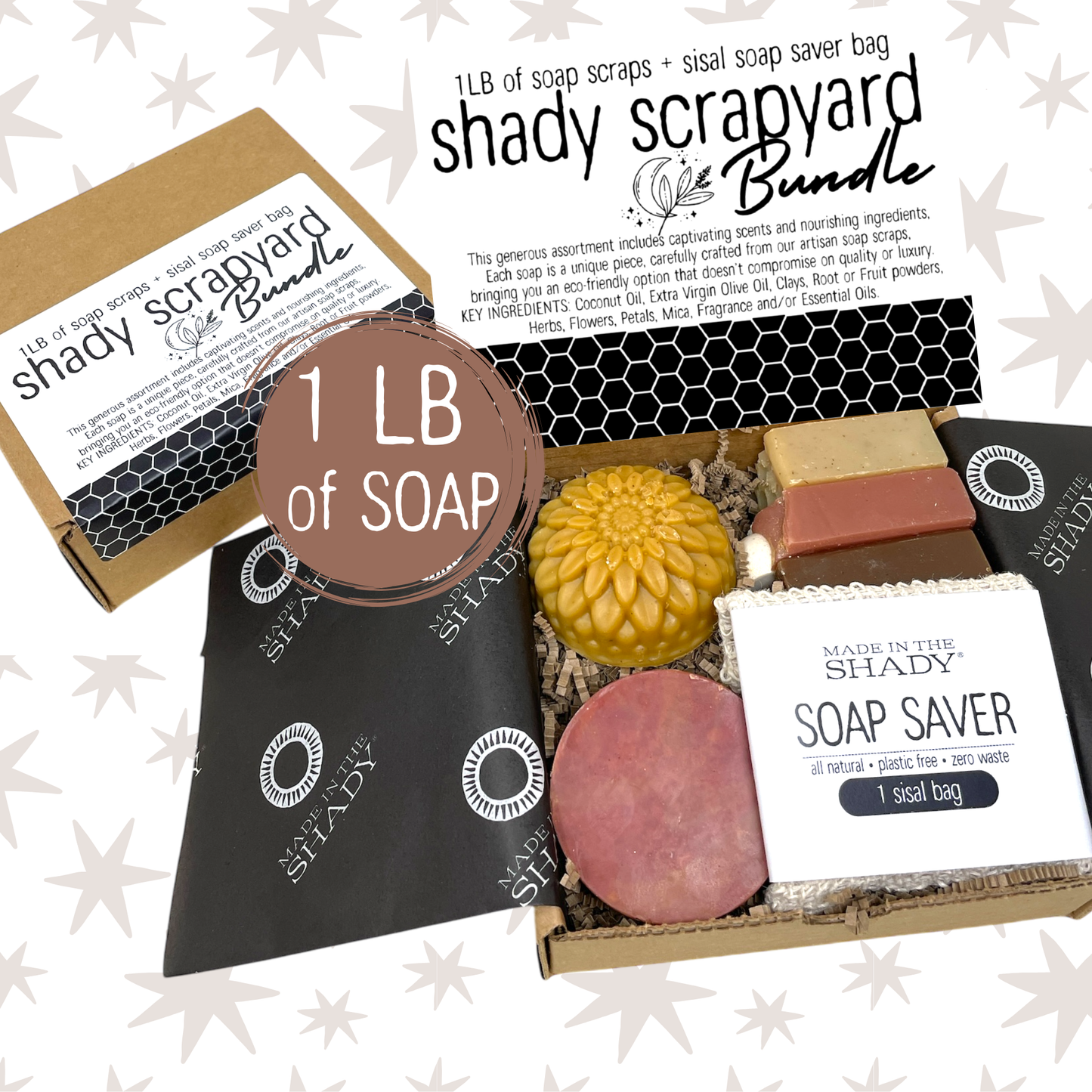 1LB of Soap • Shady Scrapyard Box • Zero Waste • Delightfully Discounted