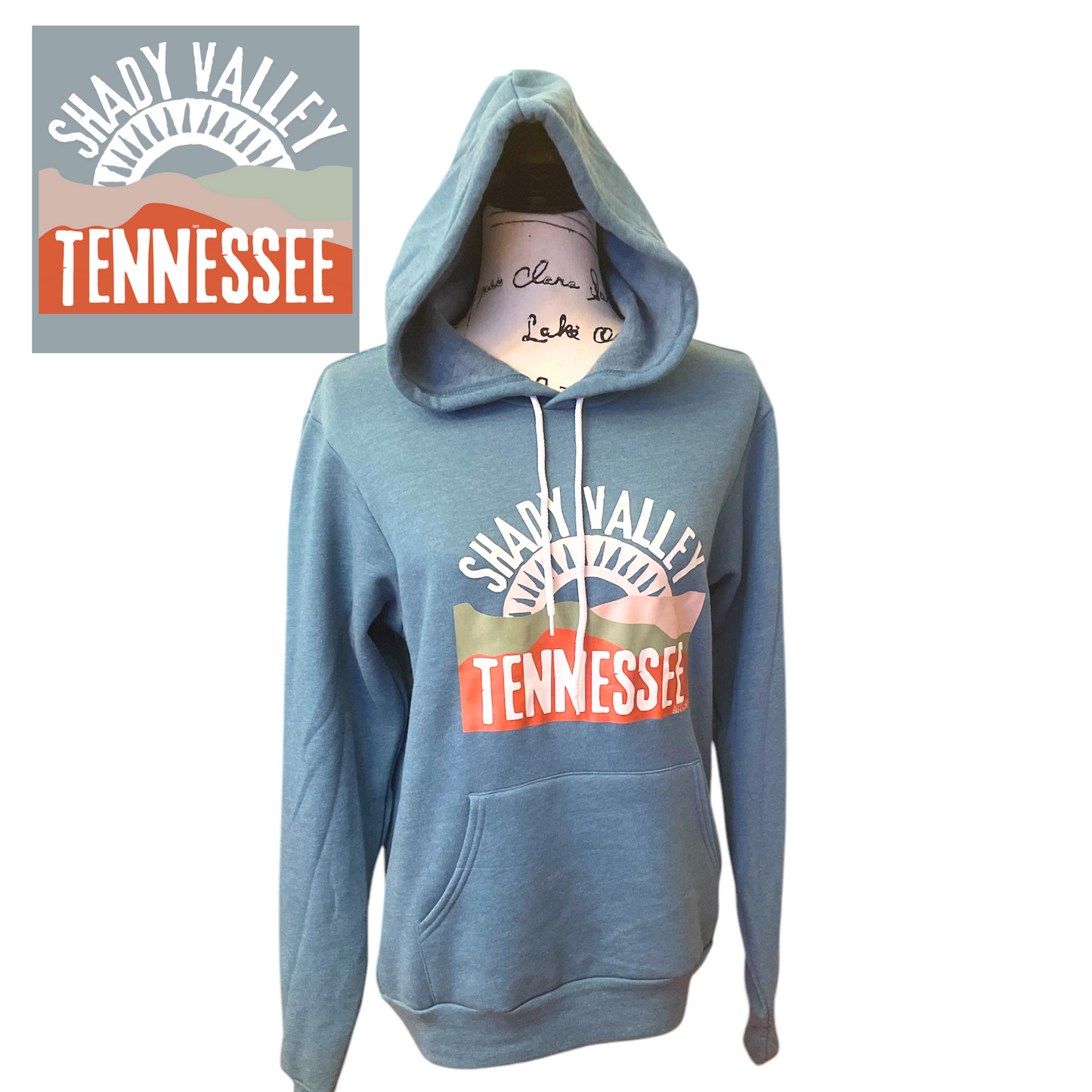 Unisex Teal Shady Valley Hoodie: Sweatshirt