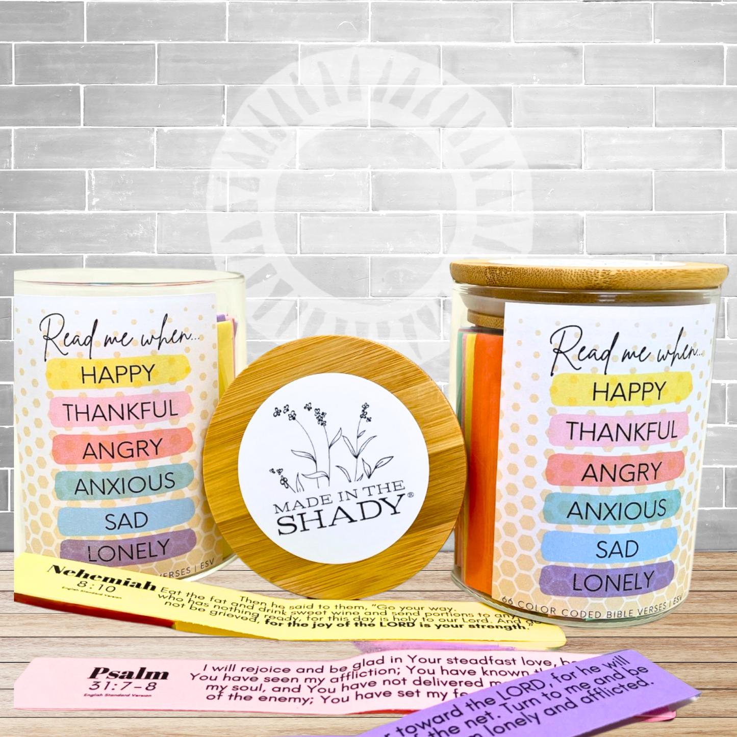 Scripture Jar: Color Coded Bible Verses for Feelings and Emotions *GIFT WRAPPED*