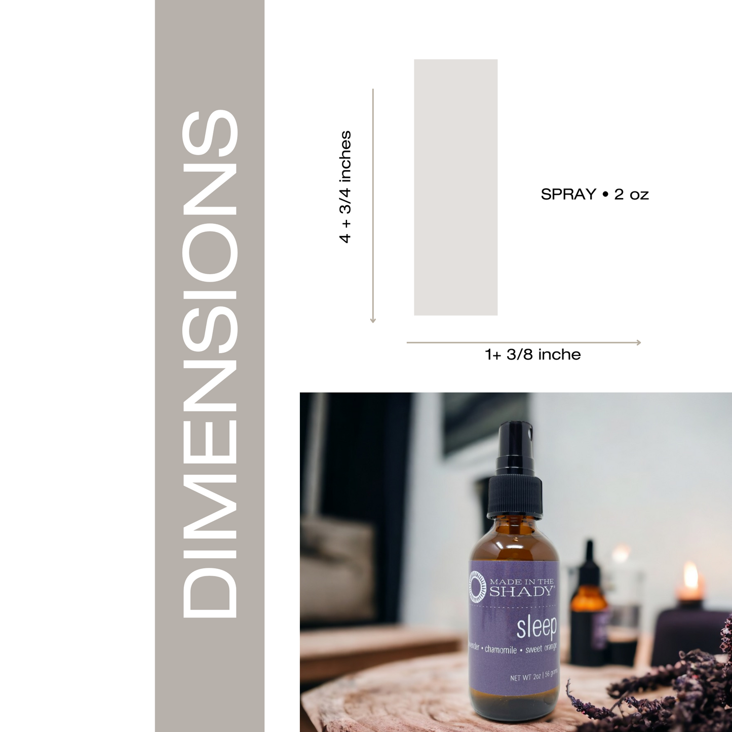Natural Body + Linen and Shower Steamer Sprays (2oz)