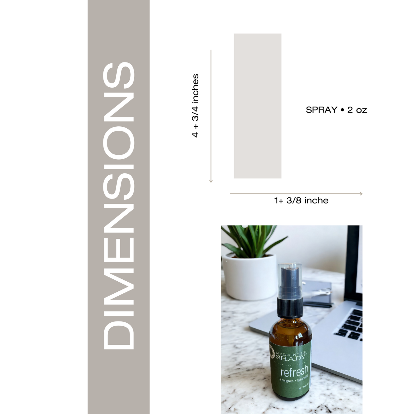 REFRESH Lemongrass•Spearmint•Stress and Anxiety Relief •Linen, Room and Body Spray (Pick Size)
