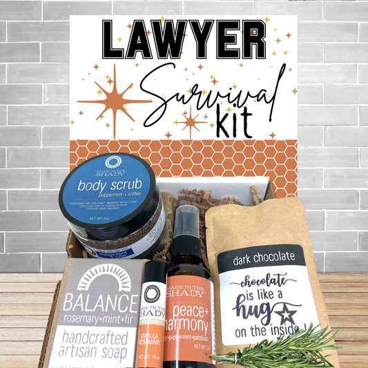 Lawyer Survival Kit – New Lawyer Gift, Law School Graduate Care Package, All Natural Attorney Essentials
