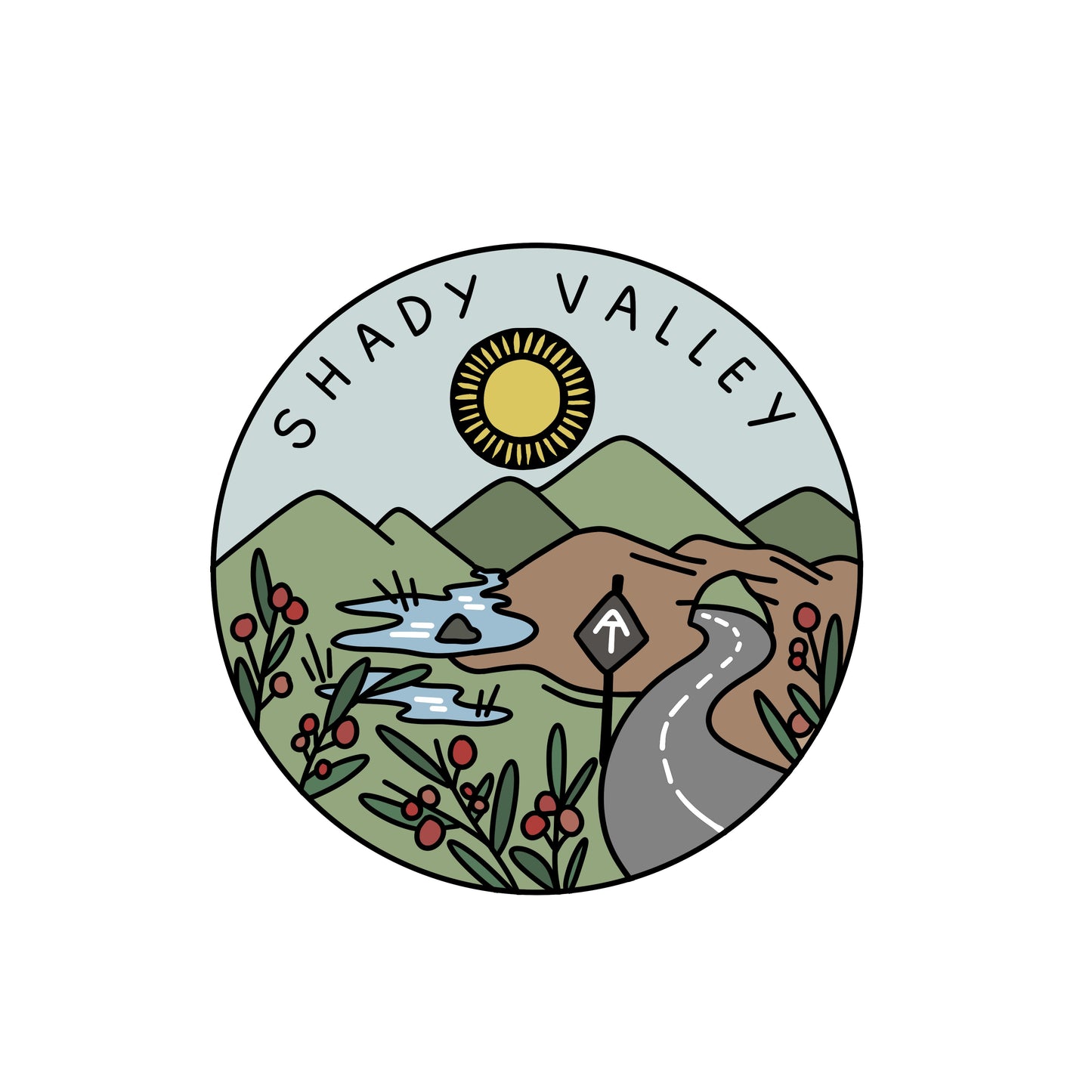 3x3 Shady Valley Sticker