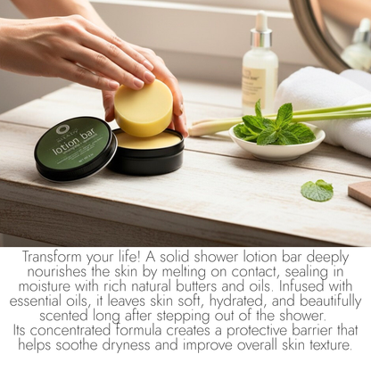 Solid Lotion Bars • Organic In-Shower Moisturizer