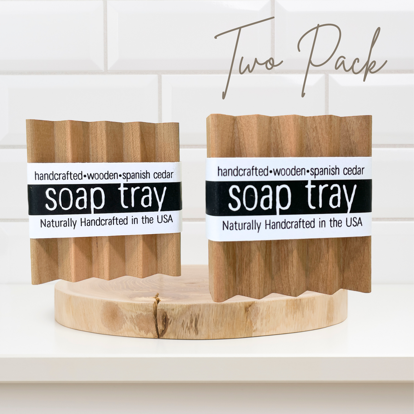 Spanish Cedar Wooden Soap Tray • Made In The USA (3x3)