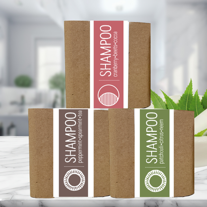 SHAMPOO BARS for all hair types • 3 to choose from • all natural