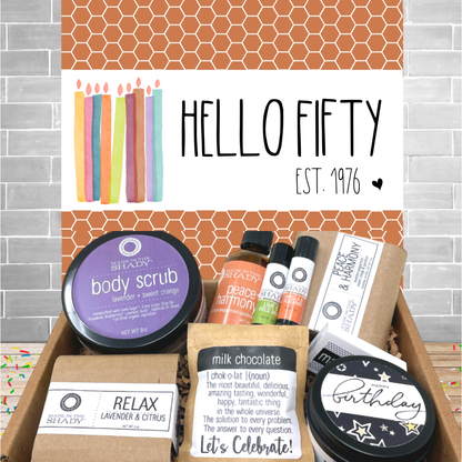 50th Ultimate Birthday Gift Self Care Package (9PC)
