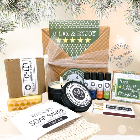 Christmas All Natural  Holiday Spa Kit (5pc) • GIFT WRAPPED