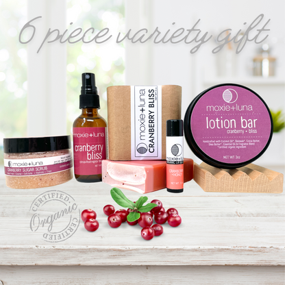 Cranberry Bliss Self Care Spa Gift Set – Best-Selling Citrus, Fruit & Spice Scent | Year-Round Spa Essentials (6PC)