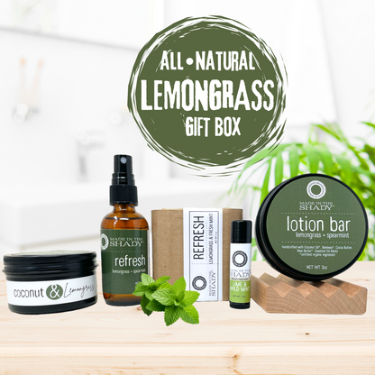 All Natural Care Package Gift Box with Candle : Lemongrass (6PC)