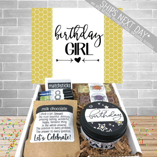 Birthday Girl Gift Box • Gift for Her• Ready to Ship (7PC)