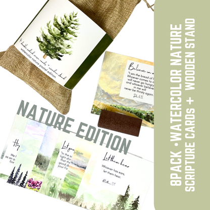 Watercolor Scripture Card Gift Set • Nature Edition - OR - Bold + Bright (8pack)