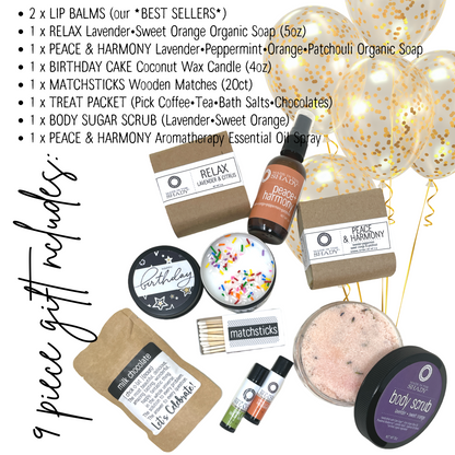 50th Ultimate Birthday Gift Self Care Package • Fiftieth Birthday Gift • Hello Fifty Est 1974 (9PC)