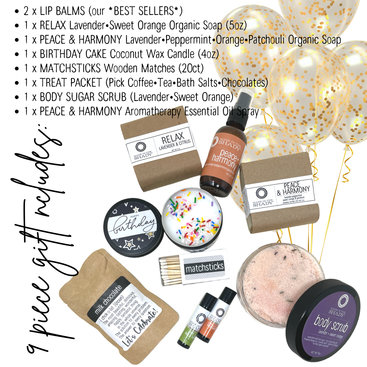 60th Ultimate Birthday Gift Self Care Package • Sixtieth Birthday Gift • Hello Sixty Est. 1964 (9PC)