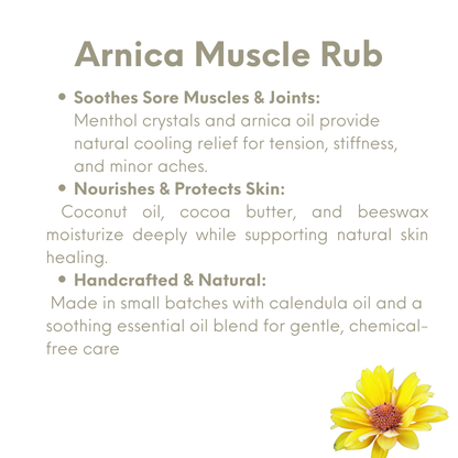 Arnica Sore Muscle Rub: 2 Sizes Available