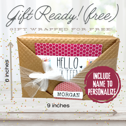 Hello Teen Girl Birthday Gift Box | Personalized Natural Self Care Gift *PICK BIRTHDAY YEAR*