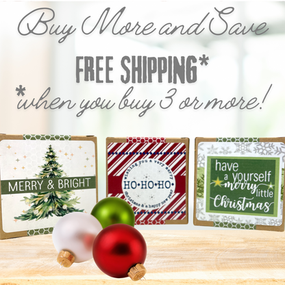 Organic Christmas Lip Balm Gift Set (4-Pack)• GIFT READY! • Choose Berries or Mint & Herb Flavors