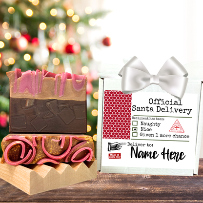 Naughty or Nice Santa Gift • Santa’s Sweet Sleigh Soap & Tray Set