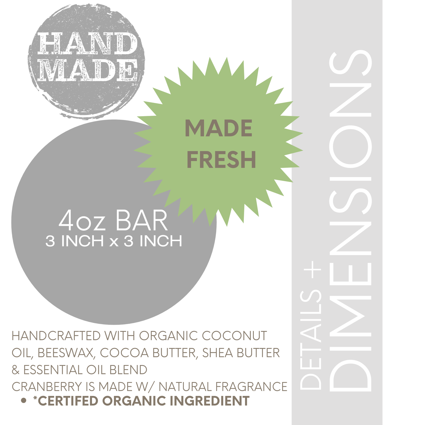 Solid Lotion Bars • Organic In-Shower Moisturizer